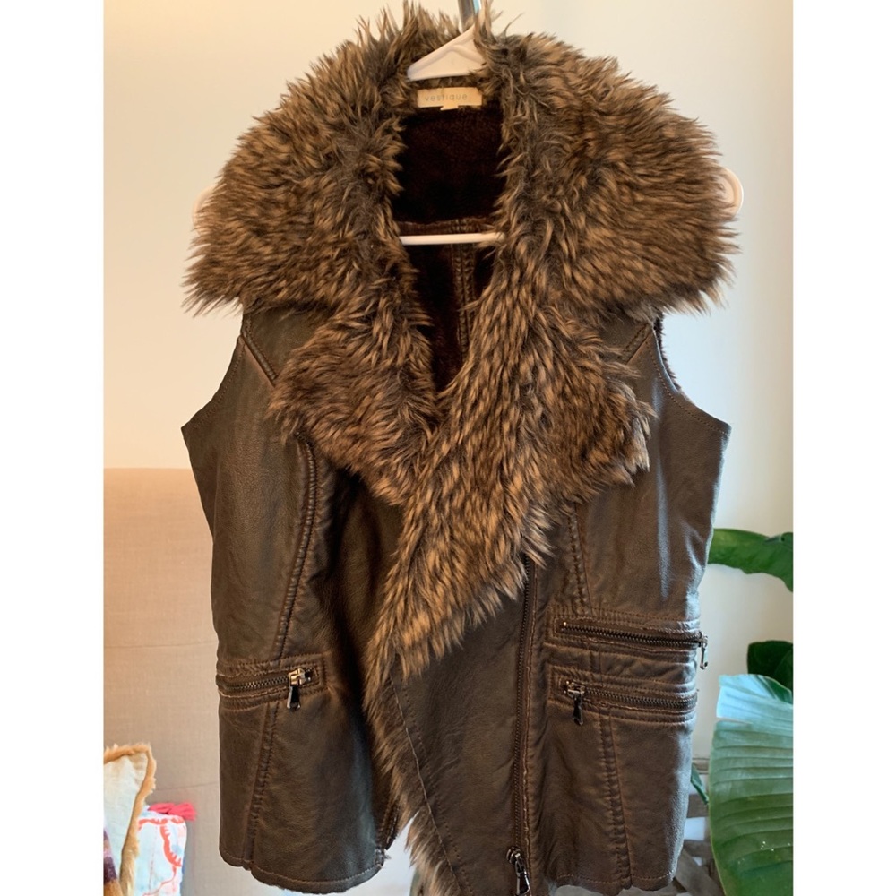 Leather/Fur vest